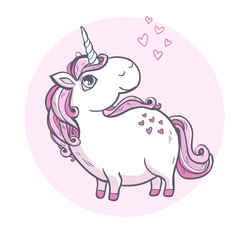 Cartoon magic unicorn.