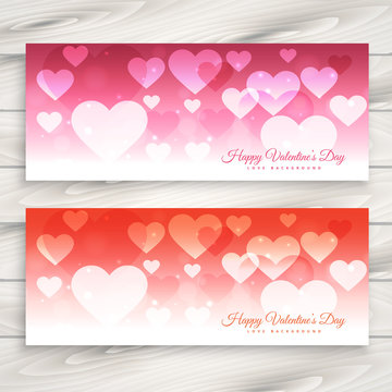 valentines day banners set