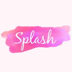 watercolor paint splash in pink color