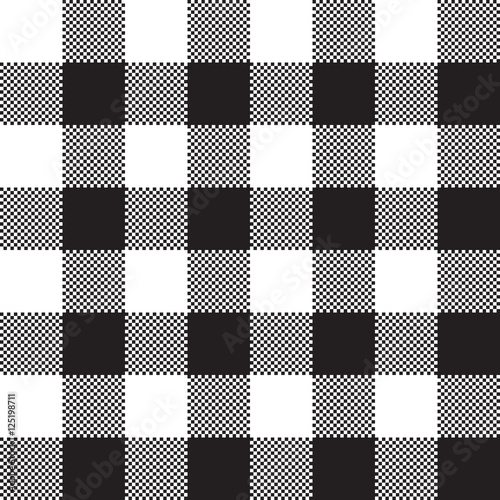 Black White Check Pattern Seamless Fabric Texture Wall Mural Wallpaper Murals Solarus