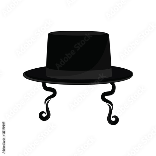 "Jewish hat with sideburns" fichier vectoriel libre de droits sur la