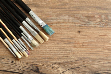 Fototapeta premium A group of paint brushes