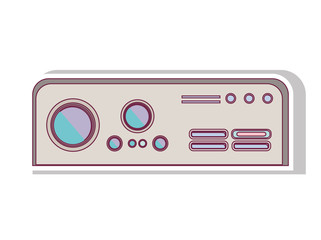 rectangle game console with buttons vector illustration