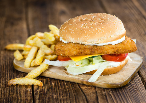 Fish Burger (selective focus)