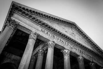 Pantheon in black and white