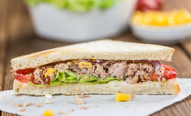 Tuna Sandwich (selective focus)
