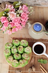 Chinese steamed dumpling with sauce is delicious.