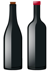 Two bottles in black color