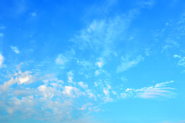 Beautiful blue sky with clouds