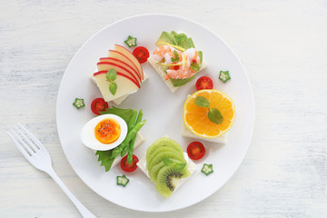 ヘルシーオープンサンドイッチ