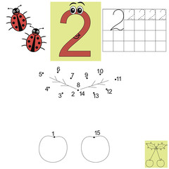 Children s math homework. Figure two. Connect the dots leaves.