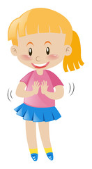 Girl with happy face