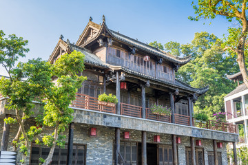 Fototapeta premium Traditional Chinese old house at Hakka Village in Shenzhen, China