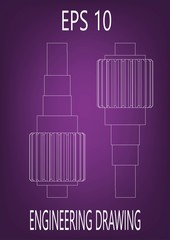 repair workshop, technology, white lines, 3d