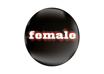  inscription female on a black background