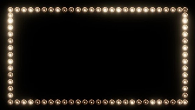 Frame of Light Bulbs for a Film Border
