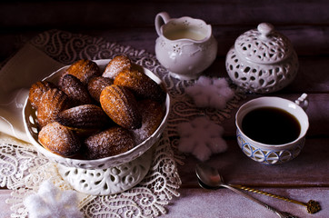 Homemade biscuits madeleines