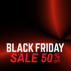 Black friday sale. Red waves on the abstract background.