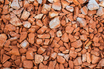 red rock Railway Tracks , stone background