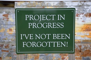 Obraz premium Project in progress sign