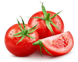 Tomato isolated on white