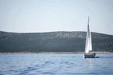 Fototapeta premium Yacht in the sea
