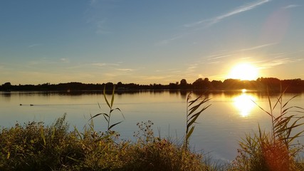 Fototapeta na wymiar Sonnenuntergang Mecklenburgische Seenplatte