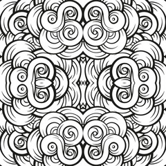 Fantasy decorative ornamental seamless pattern