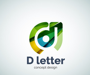 Vector D letter concept logo template