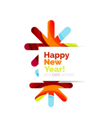 Christmas and New Year geometric paper design banner