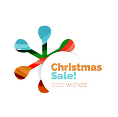 Abstract Christmas sale banner design with blank space