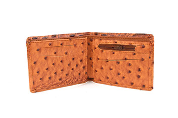 brown wallet on isolated