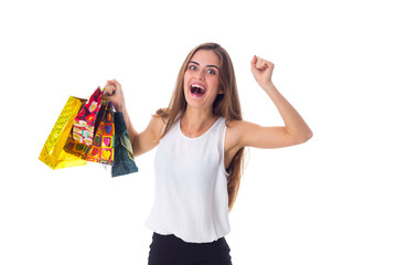 Woman with shopping bags