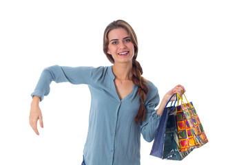 Woman with shopping bags