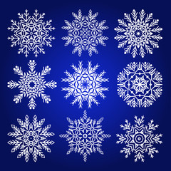 Decorative Snowflakes Vector Set