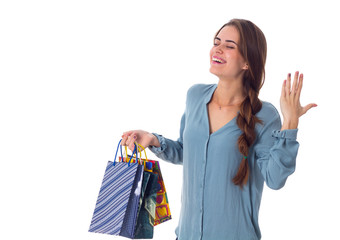 Woman with shopping bags