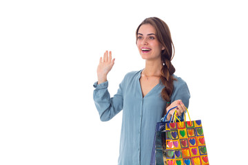 Woman with shopping bags