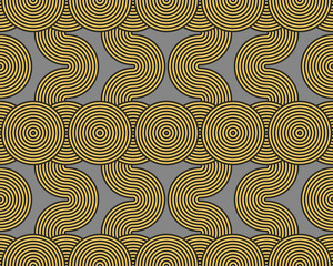 Vector seamless pattern. Abstract stylish background. Wavy geome