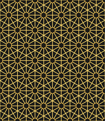 seamless  hexagonal outline grid pattern vector