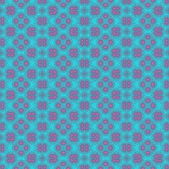 Turquoise blue and pink seamless design pattern