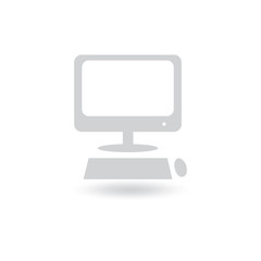 Monitor icon vector isolated on white background. dekstop symbol for your design, logo, application, presentation, UI