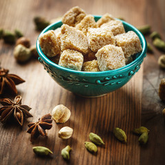 Brown sugar and spices cardamom and anise