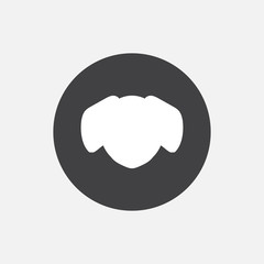 Vector silhouette of a dog head icon