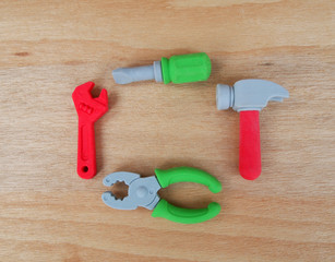 Carpenter tools made from rubber 
