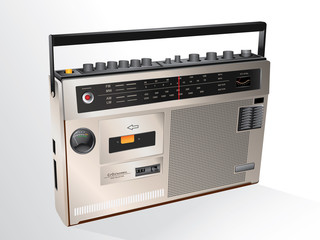 Cassette player radio recorder vintage retro
