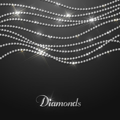 Diamond sparkling beads - eps10 background
