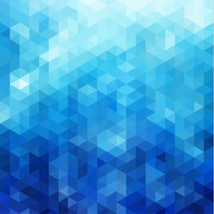 Fototapeta na wymiar Abstract blue triangles pattern geometric background