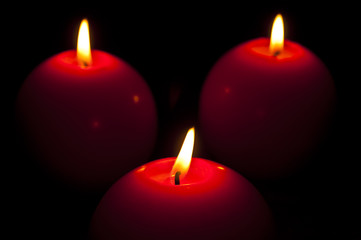 rote Kerzen 