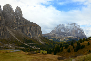 Dolomite Mountains and Forest