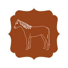 Horse icon. Livestock animal life nature and fauna theme. Isolated design. Vector illustration